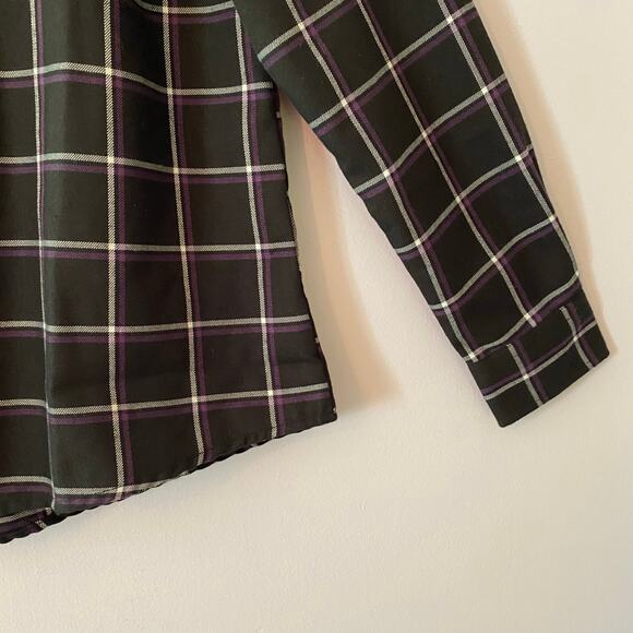 Dixxon Flannel Company Defcon Powersports Men 2X Black Purple Button Down Shirt - Picture 5 of 10